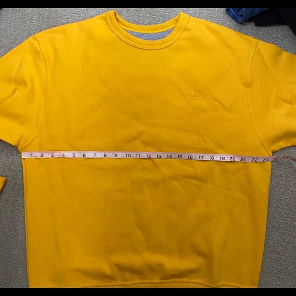 Champion Authentic Yellow Pullover Mens Large - Picture 6 of 6
